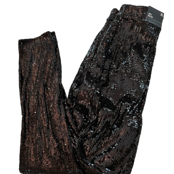 Express High Rise Sequin Slim Leg Ankle Pants - Picture 4 of 6